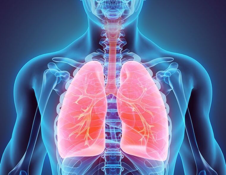 bronchi ati ẹdọforo bi orisun irora